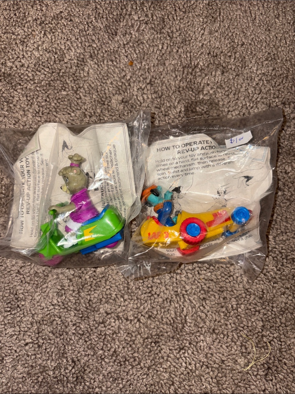 Sealed McDonald’s Yo Yogi toys 1991